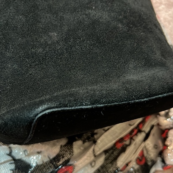 J.Galt Brandy Melville suede shoulder bucket purse black - Picture 8 of 12